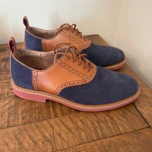 Polo Navy Saddle Oxfords, Suede and Leather, Worn twice!